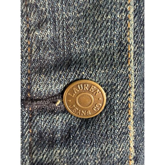 Ralph Lauren Denim Jean Jacket Size Medium Detachable Faux Fur Collar - Picture 4 of 5